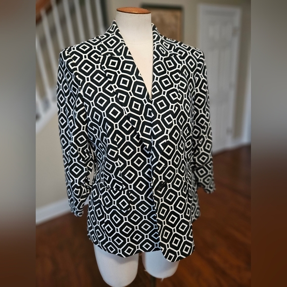 Kasper Abstract Blazer Jacket Size 10 - Picture 2 of 4